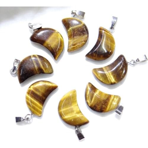 Natural stone Quartz Crystal Turquoises lapis opal tiger eye moon pendants for diy jewelry making necklace Accessories30pcs A3