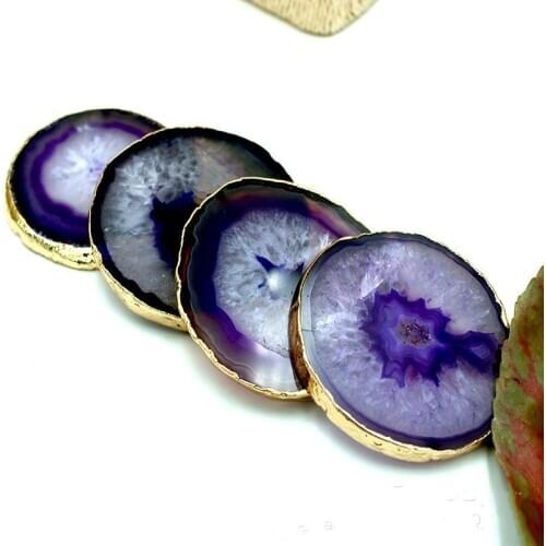 Natural agate placemat coasters table coaster table decoration table protector stone coaster