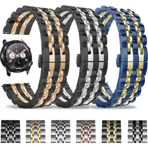 New Metal Strap for HUWAEI Watch HONOR Magic 2 46mm 42mm Stainless Steel Watchband for HONOR Watch Wrist Band Bracelet 20mm 22mm