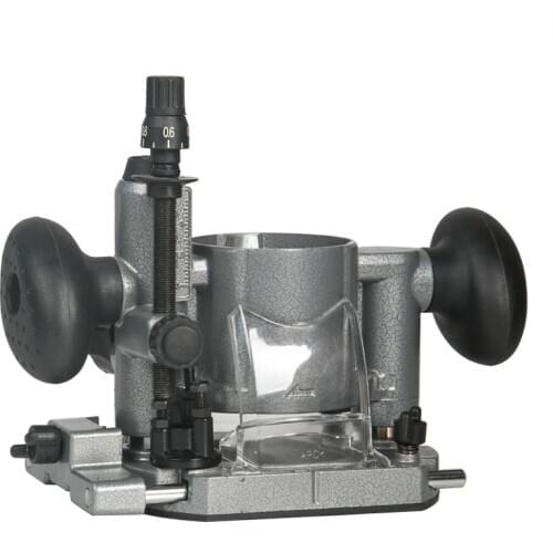 Hand-held movable plunge-cut planer base for household milling cutters with woodworking tool kits