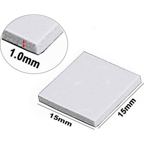 200pcs/set 15X15x1MM Silicone Conduction Thermal Paste Compounds Pad For Xbox PS PC VGA GPU SMD DIP IC Chip Heatsink