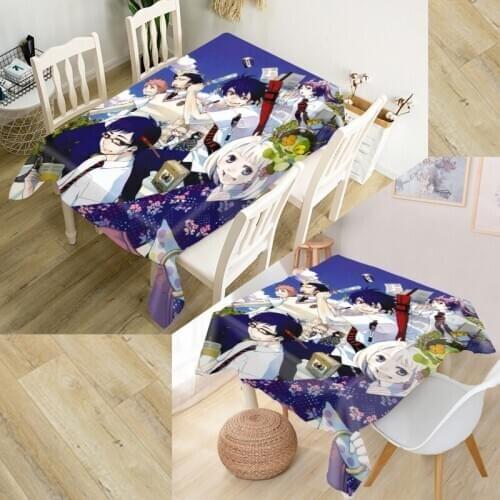 HEARMNY Blue Exorcist Tablecloth 3D Oxford Fabric Square/Rectangular Dust-proof Table Cover For Party Home Decor TV Covers