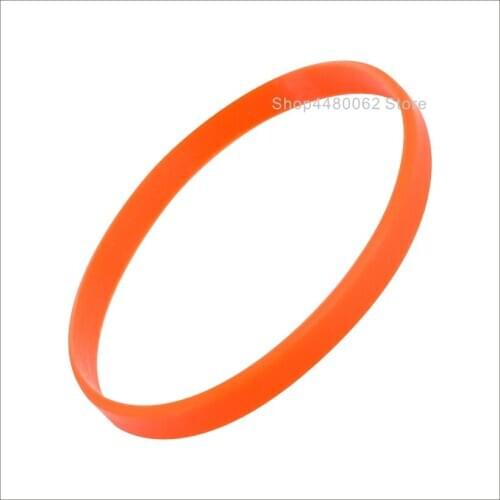 300pcs/lot 6mm width slim silicone skating wristband for children 1/4 inch plastic handband