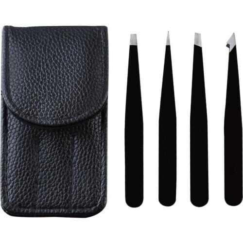 4PCS/SET Eyebrow Trimmer Tweezers Beauty Makeup Tool Professional Stainless Steel Anti-rust Coating Eyebrow Trimming Clip