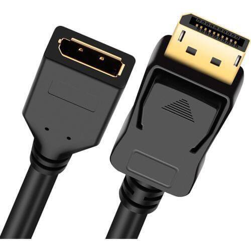 144Hz Displayport extension cable 4K DP 1.2 cable extension Displayport male to female (works with Displayport 1.4 cable port)