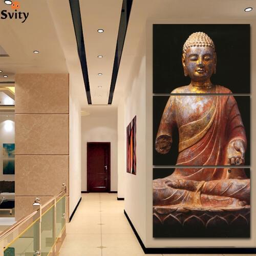 Home Decoration Canvas Prints Cuadros Painting On Wall Buddha Full Trusts Deep In Our Heart For Living Room