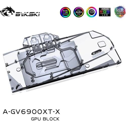 Bykski GPU Water Block for GIGABYTE Radeon RX 6900XT / 6800XT GAMING OC Graphics Card Full Cover , A-GV6900XT-X