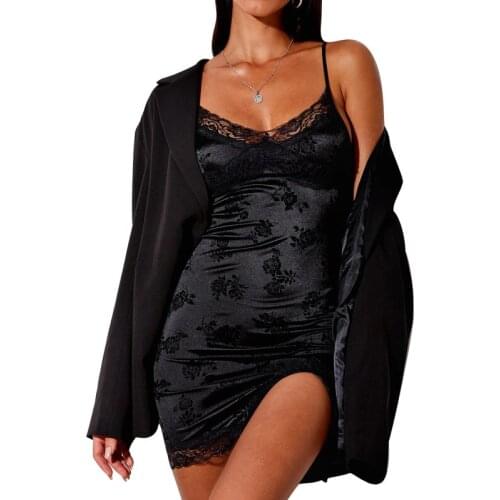 Womens Sleeveless Sexy Long Vest, Girls Casual Solid Color Sling Dress, Tight Deep V-neck Top