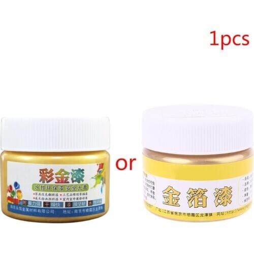 Gold Paint Wood Metal Lacquer Varnish Water-based 100g for Ceramics Furniture Iron Wooden Doors Handicrafts Wall Acrylic Paint