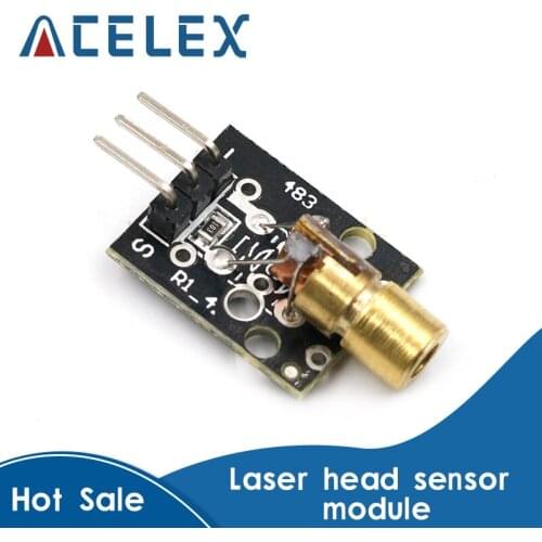 10 pcs 5V Transmitter Laser Sensor Module 6mm 5V 5mW 650nm Red Laser Dot Diode Copper Head PIC AVR 2015 New