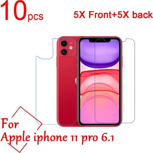 10pcs Ultra Clear/Matte/Nano anti-Explosion LCD Screen Protector Cover For Apple iphone 11 pro 6.5 Front + back Protective Film