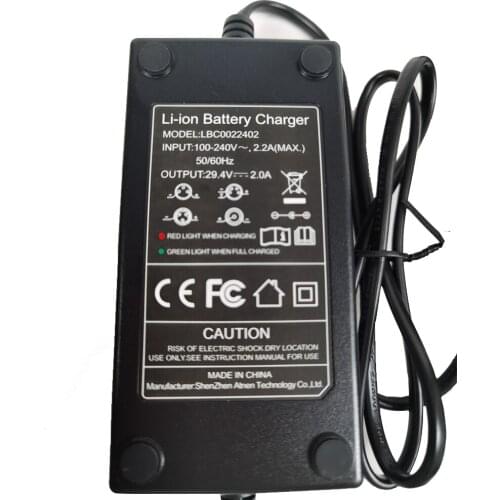 29.4V 2.85A UL Charger Power Supply Adapter for 29.4V 24V 7S only Lithium Battery Pack with 3-Pin XLR Male Connector