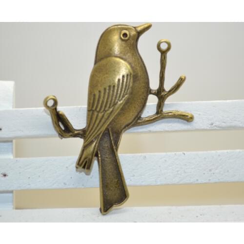 5Pcs Zinc Alloy Charms Antique Bronze Plated bird Charms Pendants Metal Jewelry Findings Fit DIY 50*40mm D519