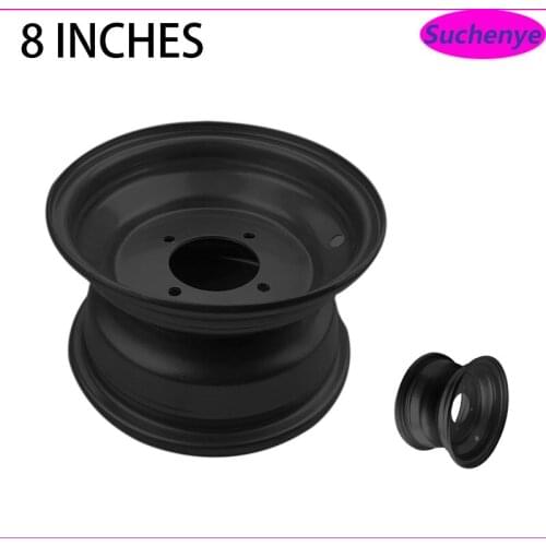 8 inch Small 4-hole Iron Wheel Hub Rear Wheel Front 19x7-8 rear 18x9.50-8 inch wheels for ATV Kart tire accessories
