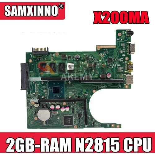 Akemy X200MA Laptop motherboard for ASUS X200MA F200MA X200M original motherboard 2GB-RAM N2815 CPU