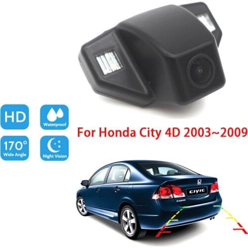 CCD Night Vision Car Rear View Reverse Camera Waterproof For Honda City 4D 2003 2004 2005 2006 2007 2008 2009 high quality RCA