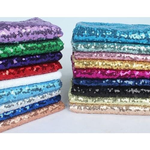 3mm Sequins Fabric Glitz Embroidery Gold Silver Shinny Wedding Decoration Dress 50" Wide