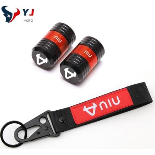 For NIU N1 N1S M1 U1 M+ NGT Newest High Quality Motorcycle Accessories Tire Valve Stem Cover Cap&Embroidery Key Chain Keychain