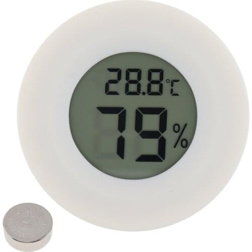 Mini Round LCD Digital Thermometer Hygrometer Fridge Freezer Tester Temperature Humidity Meter Detector Home Measuring Tools