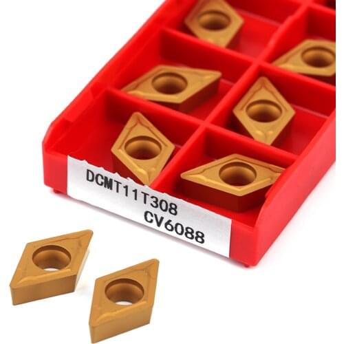 DCMT11T304 DCMT11T308 CV6088 High Quality Internal Turning Tool Carbide Insert CNC Lathe Tools For Machining Cutting Steel Parts