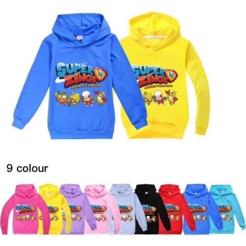 Baby Boys Hoodies Super Zings Serie Baby Girl Sweatshirt Long Sleeve T Shirt Children Clothes Game Hoodie Kid Top Tee Sportswear