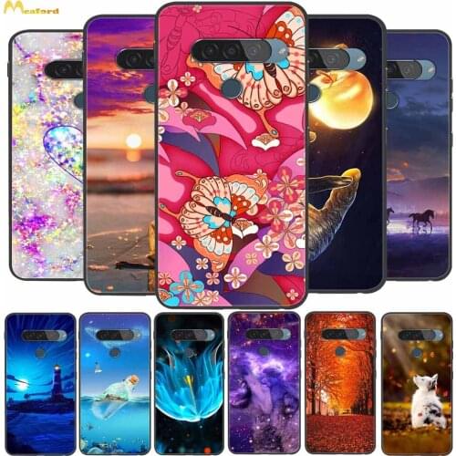 For LG G8S ThinQ Case Silicone Soft Phone Cover For LG G8X ThinQ Case LGG8 G8 S 8X G7 ThinQ Funda Cute Dolphin Fighter Black TPU