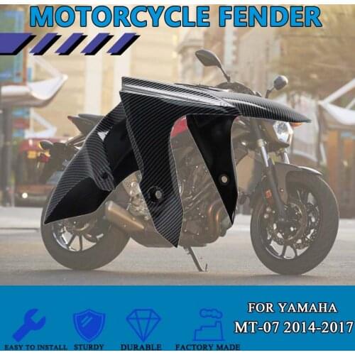 For Yamaha MT-07 motorcycle parts size front fender splash cover black carbon brazing MT07 2014 2015 2016 2017