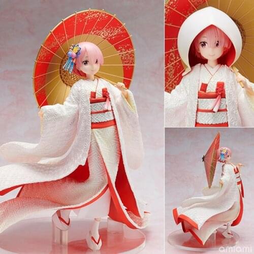 Re:ZERO Starting Life in Another World Ram White Kimono Anime Figure 1/7 PVC Action Figure Toys Collection Doll Gift