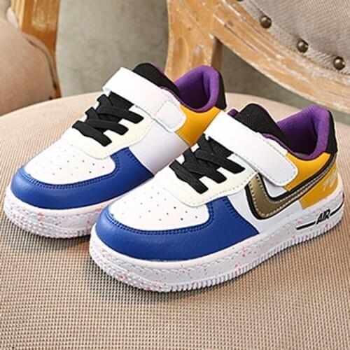 Girls color matching fluorescent shoes 2020 spring new childrens luminous low-top sneakers boys students shoes