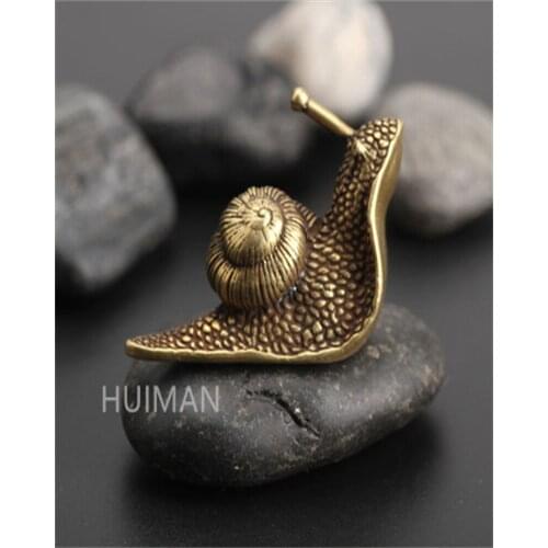Chinese Pure Brass Snail Statue Metal Handicraft