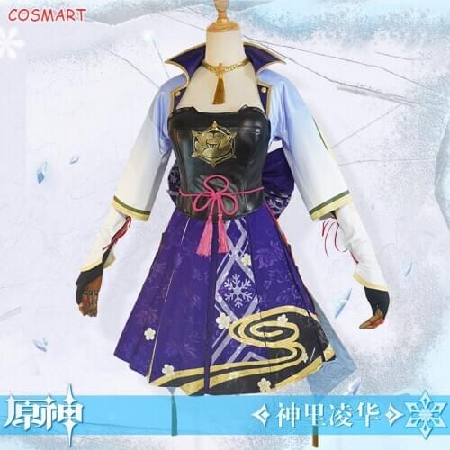 Anime Genshin Impact ShenliLinghua Cosplay Costume Game Suit Dress Uniform Shen Li Ling Hua Halloween Party Outfit For Women Gir