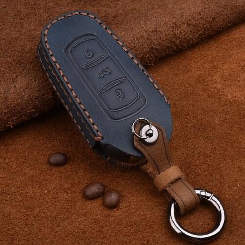 Leather Car Key Case Cover For Geely Atlas Boyue NL3 EX7 Emarand Global Emgrarand X7 SUV GC9 Borui Key Protect