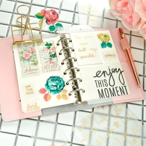 KSCRAFT 30pcs Enjoy Vellum Diecut Shapes for Scrapbooking Happy Planner/Card Making/Journaling Project