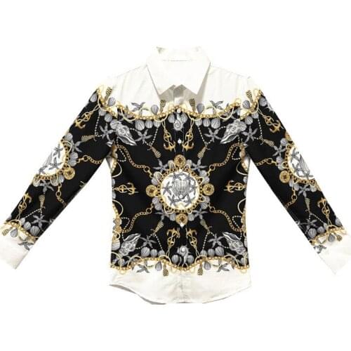 2020 New Arrival Cotton Casual Shirts Full Single Breasted Men Shirt Brand Clothing Wholesale Sleeve Blouse Digital Printing