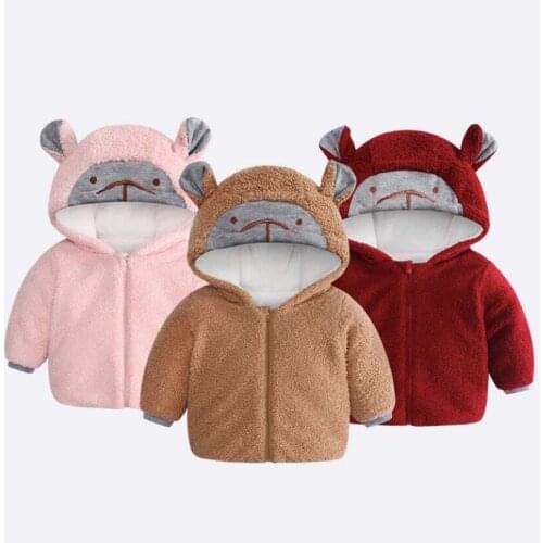 New born baby winter cotton warm jacket cartoon cute baby coat 0-3T infant spring outwear toldder windbreaker baby hooded tops