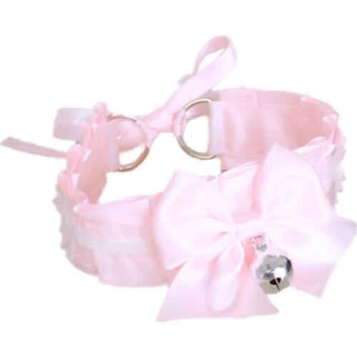 Sissy Adult Baby Kitten Pink Play Collar Choker Lolita Cosplay DDLG ABDL