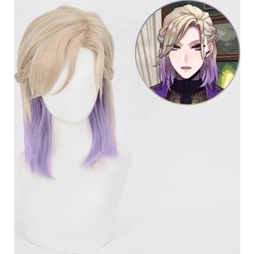 Game Twisted Wonderland Cater Diamond Cosplay Wig Orange Short Heat Resistant Synthetic Hair Halloween Party Prop