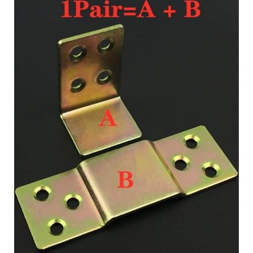 Bed hinges bed Plug-in hardware hanging bra hinge accessories furniture connector 4 pairs