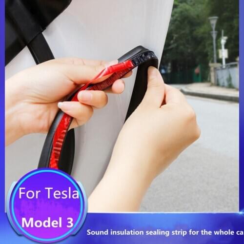 Applicable to Tesla model3 sound insulation sealing strip windproof noise reduction kit door glue strip auto parts