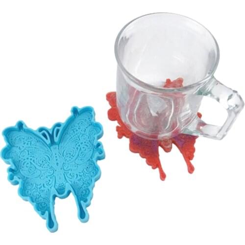 Butterfly Shaped Coasters Silicone Molds UV Epoxy Resin Mould Cup Tray Mat Mold DIY Resin Mould Crafts Table Decoration Supplies