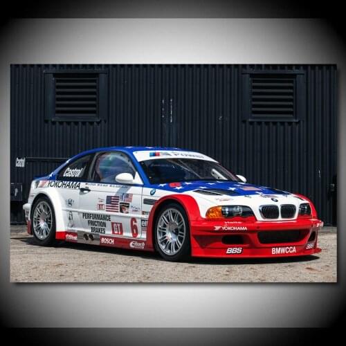 Sportscar B M W M3 GTR Racing Race Cars Posters Canvas Printed Wall Art For Home Decor Living Room Decorations