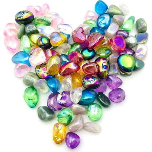 Angel Aura Natural Clear Quartz Tumble Stone Healing Crystals Spirit Quartz Chakra Reiki Gemstone Aesthetic Room Decor Gift