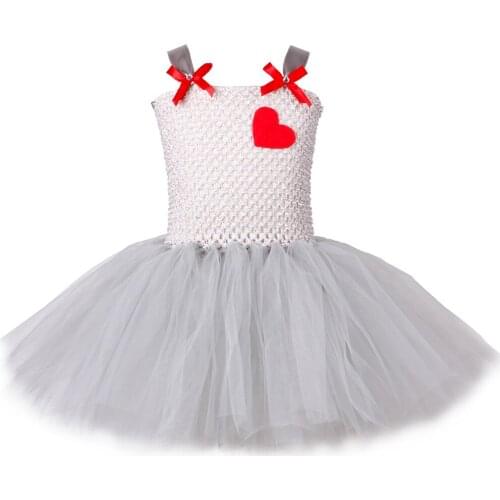 Gray Girls Tutu Dress Hickory Tin Man Cosplay Carnival Halloween Costume for Kids 1-12 Year Childre Girl Tulle Fancy Party Dress