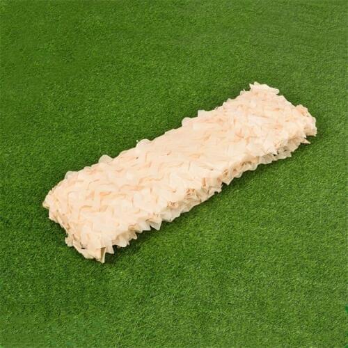 2X3M/2X4M/3X5M/4X5M 2 Layer Beige Camouflage Net Swimming Pool Water Park Beach Sun Shade Net Wedding Party Home Decoration