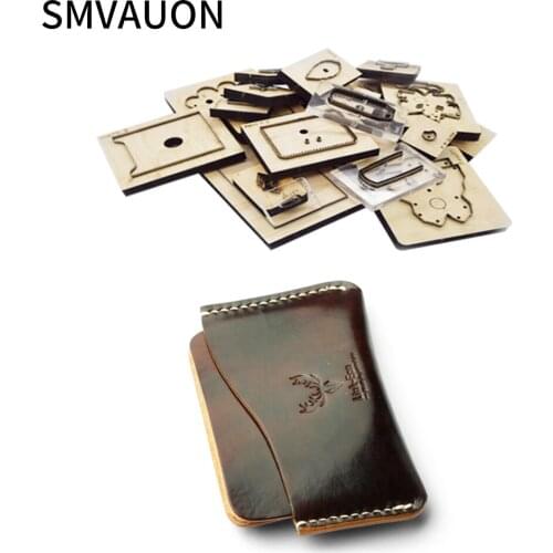 SMVAUON Leather Craft Wooden Die Cutting 2021 Diy Cardbag Dies Short Wallet Tools Suitable For Die-cutting Machines