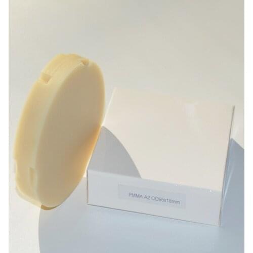 1 Pieces 98*10/12/14/16/18/20/22mm Dental PMMA Disc For ZirkonZahn Milling System Dental PMMA Block For Making Temporary Crown