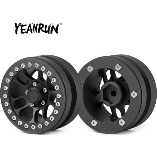 1/2/4/5Pcs Alloy Metal 1.9 inch Wheel Rims for Axial SCX10 CC01 F350 D90 D110 1/10 RC Rock Crawler Car Parts Red/Black/Silver