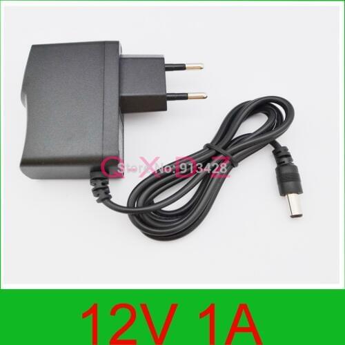 1Pcs DC 12V 1A &1000mA AC 100-240V Converter Adapter Power Supply EU Plug DC 5.5*2.1mm