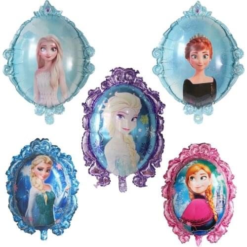 10/30/50pcs Elsa Anna Disney Frozen Princess Foil Helium Balloons Baby Shower Foil Globos Birthday Party Decorations Kids Toys