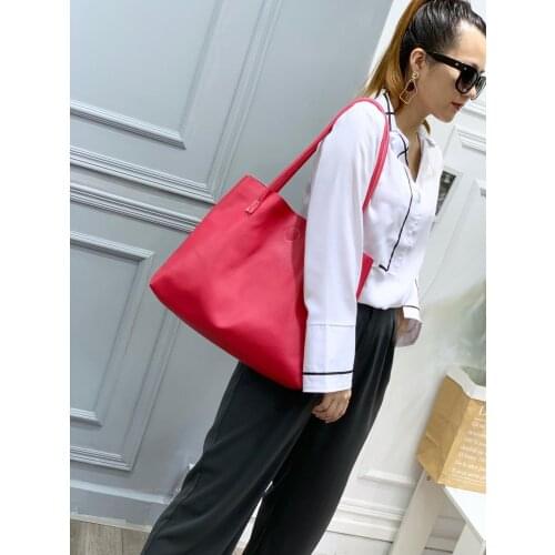 100% Leather women handbag large capacity shoulder bags high quality leather shoulder bags ladies wild bags sac a main femme